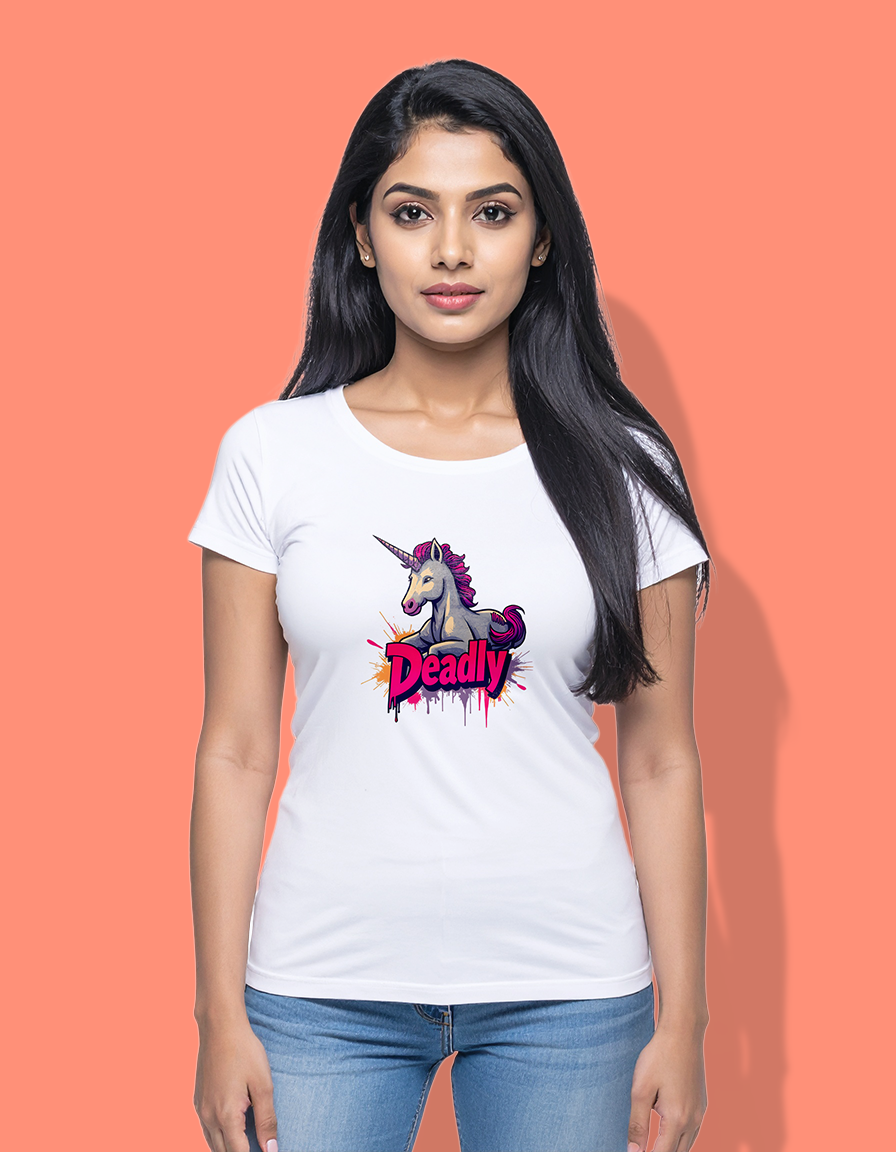 Women's Unicorn Printed T-Shirt