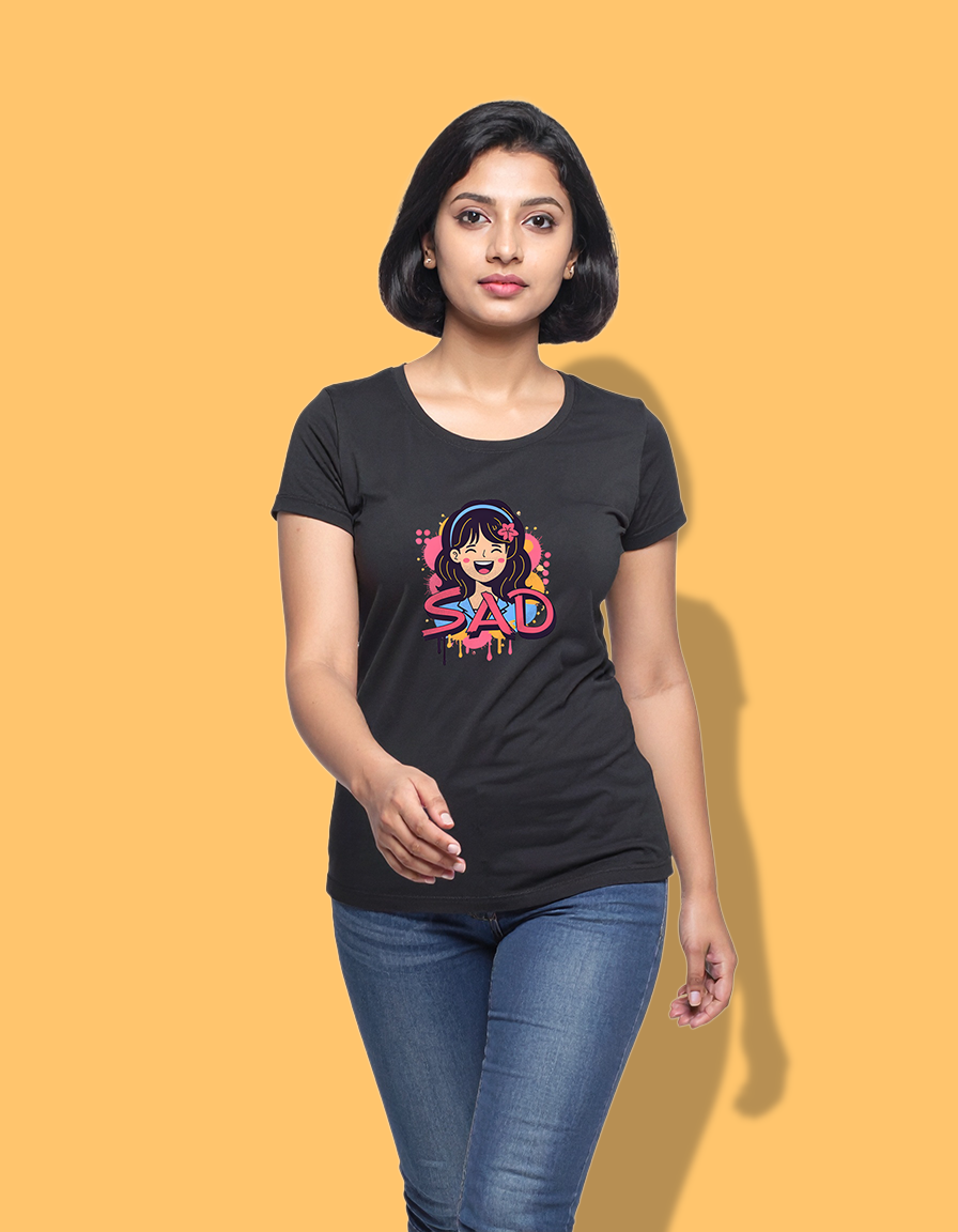 Women's "Sad" Graphic T-Shirt