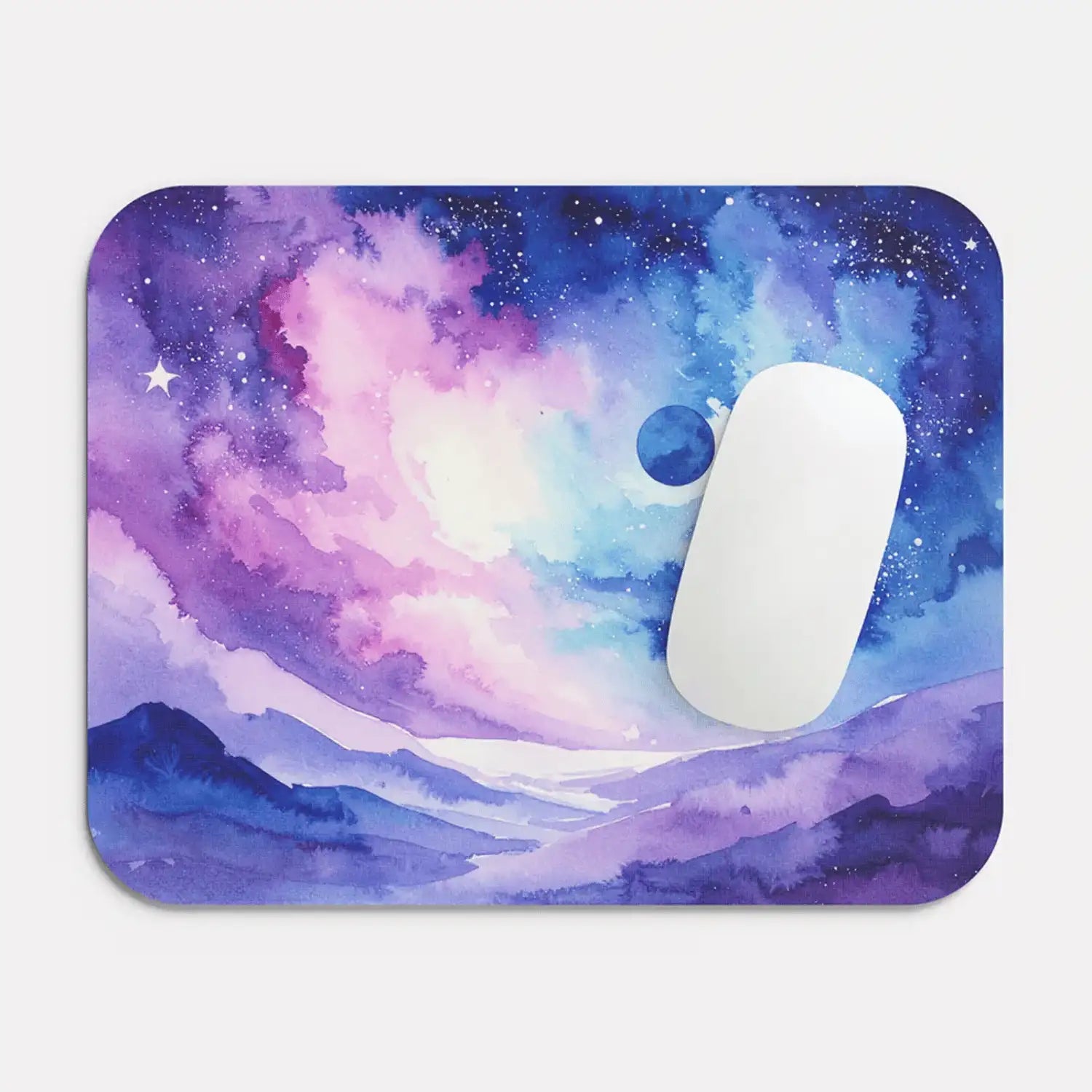 Watercolor Galaxy Mouse Pad