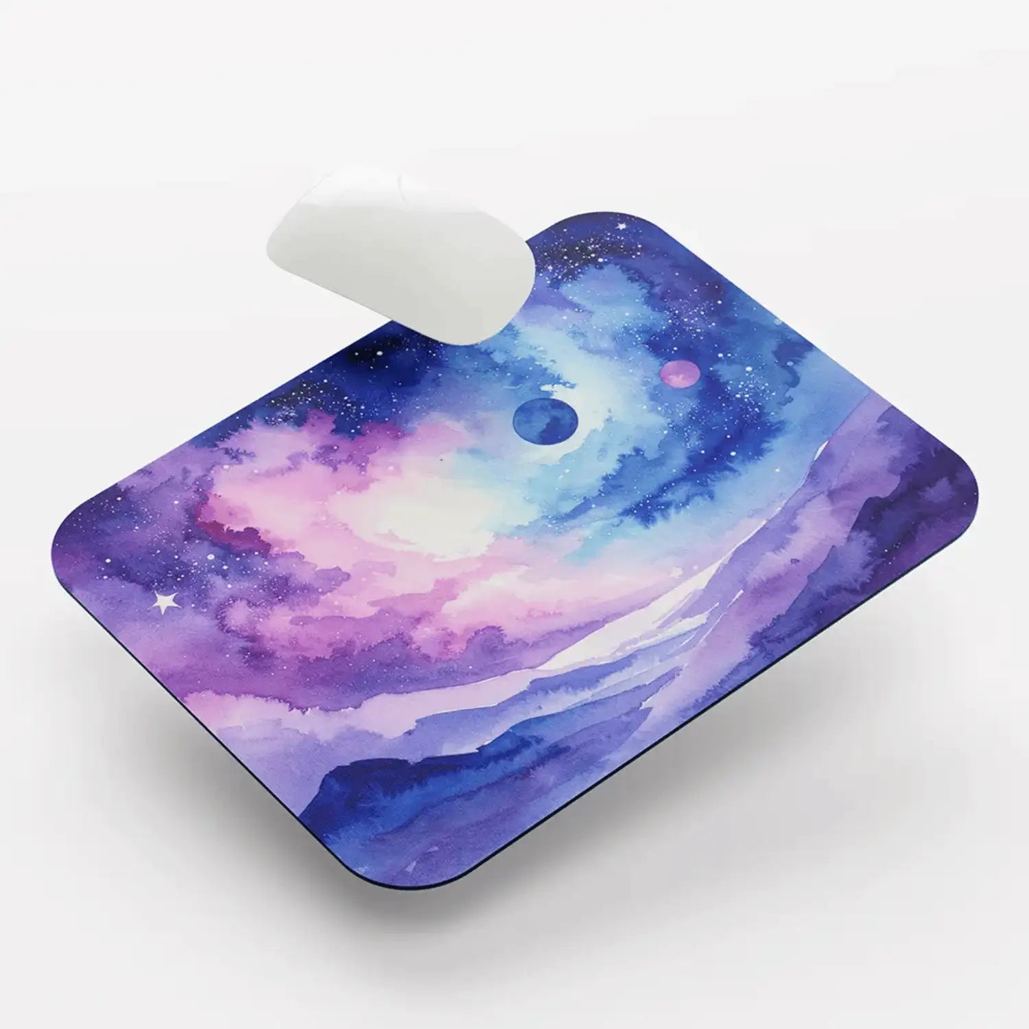 Watercolor Galaxy Mouse Pad