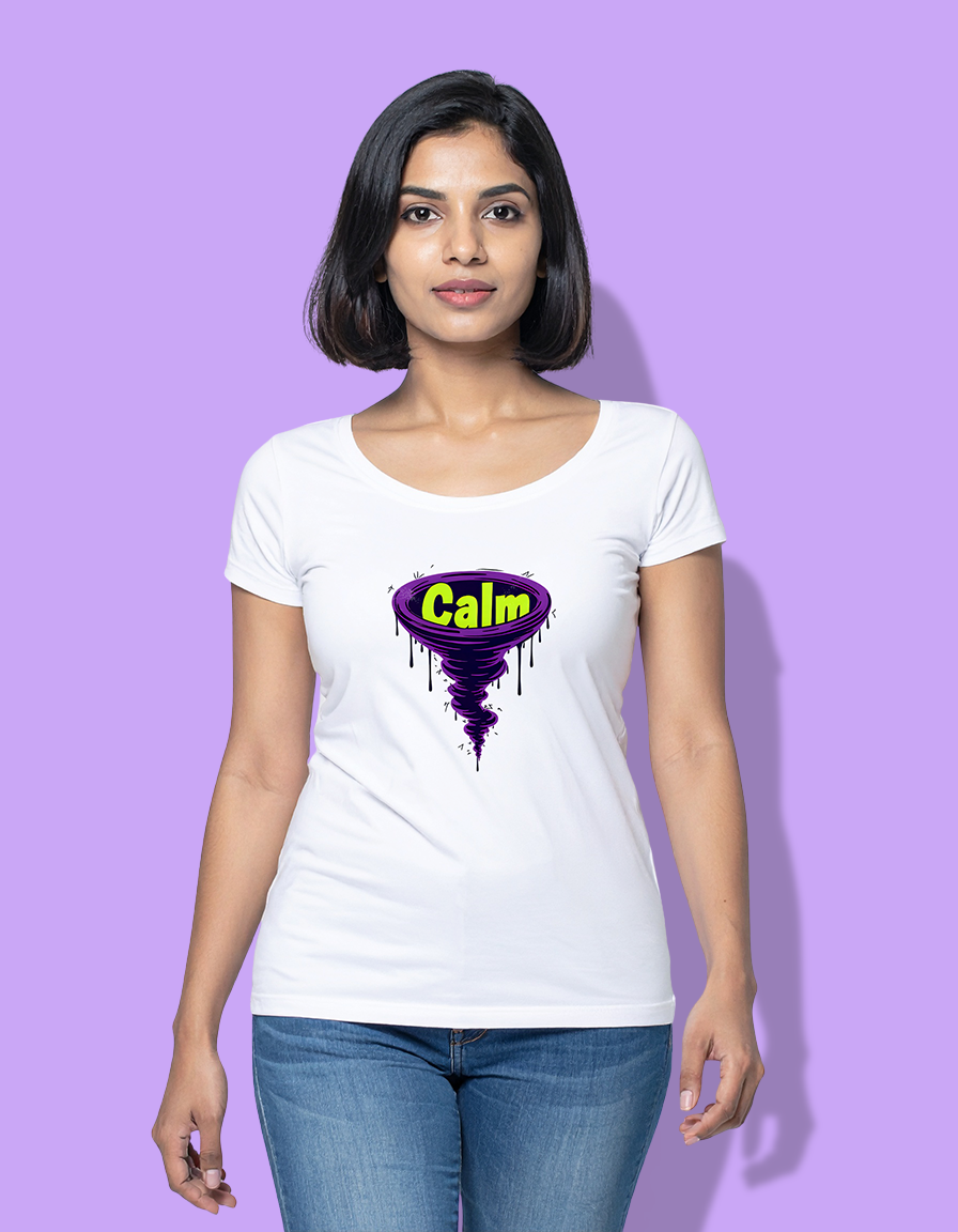 Women's "Calm" Tornado Graphic T-Shirt