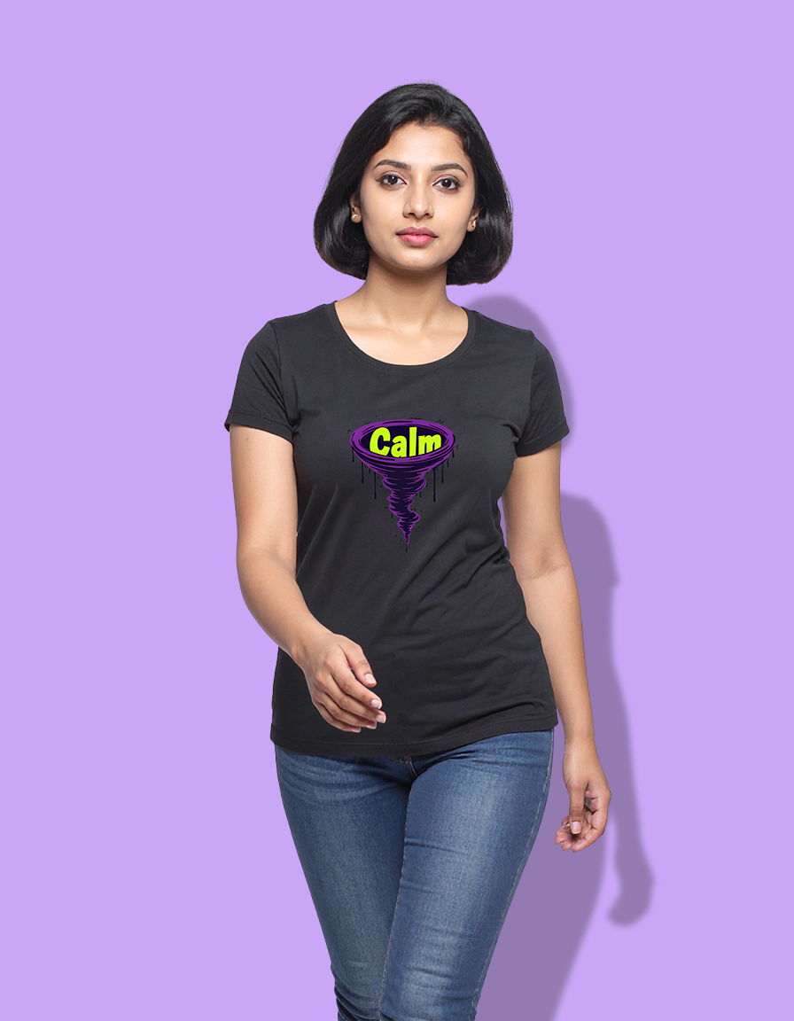Women's "Calm" Tornado Graphic T-Shirt