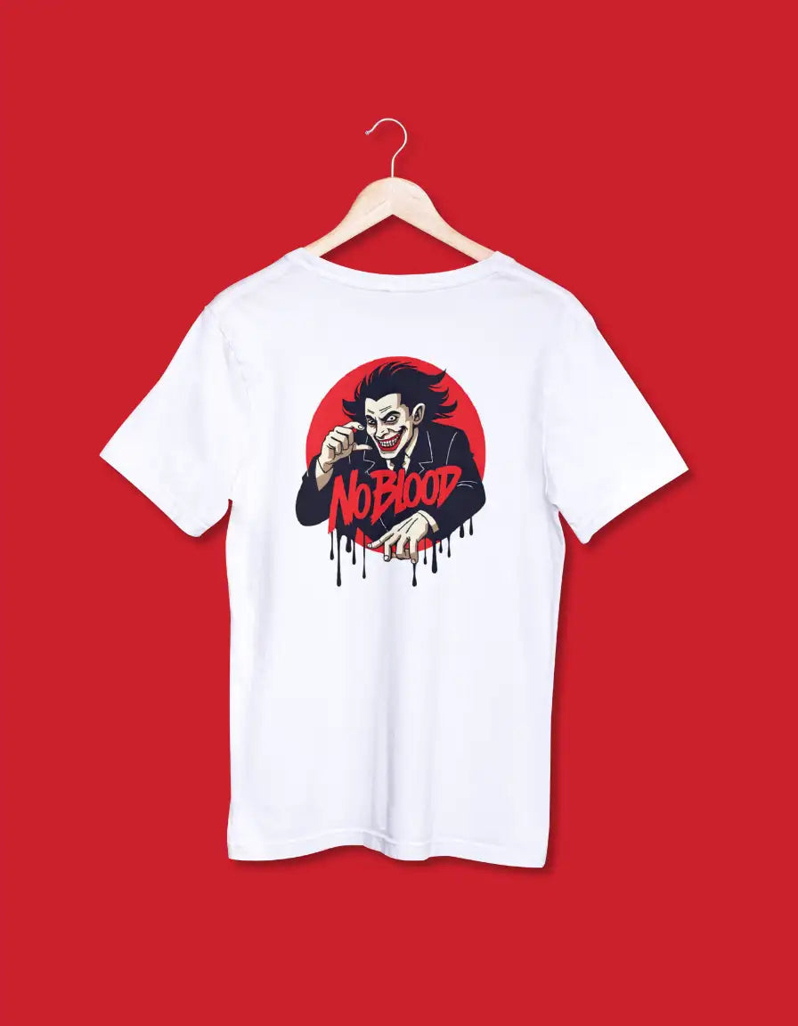 Men's "No Blood" Vampire Printed T-Shirt