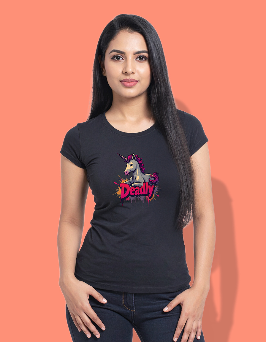Women's Unicorn Printed T-Shirt