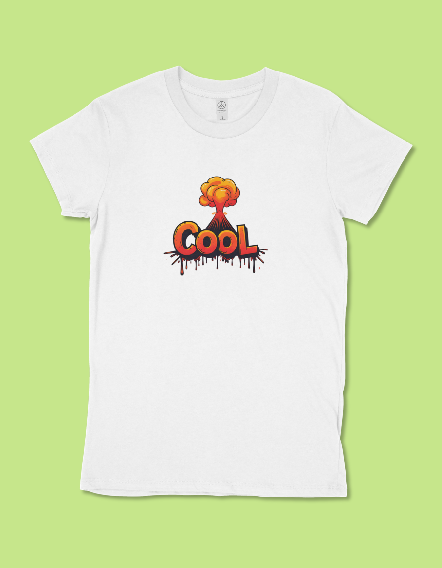 Women's "Cool" Volcano Graphic T-Shirt