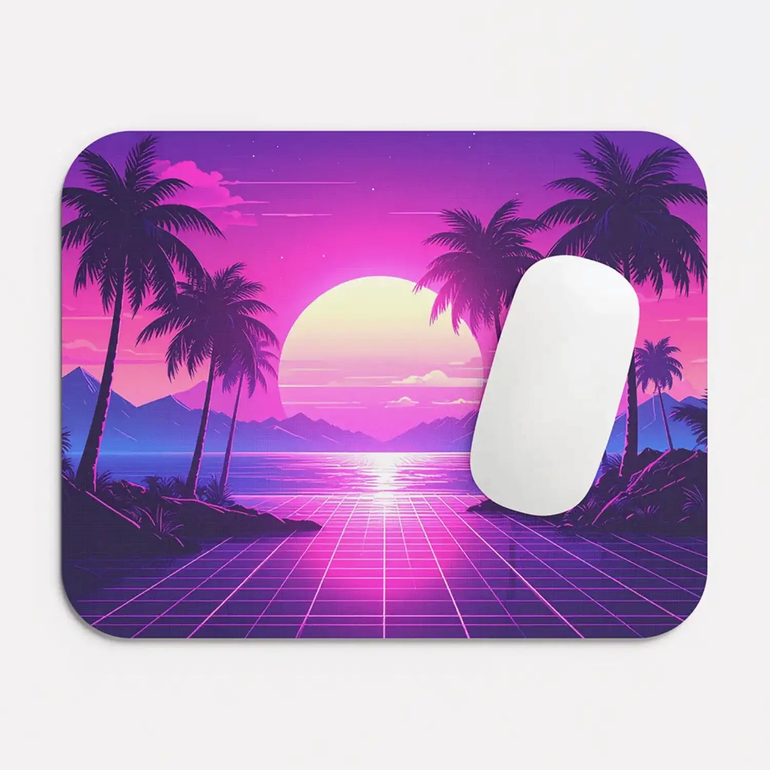 Synthwave Sunset Mouse Pad