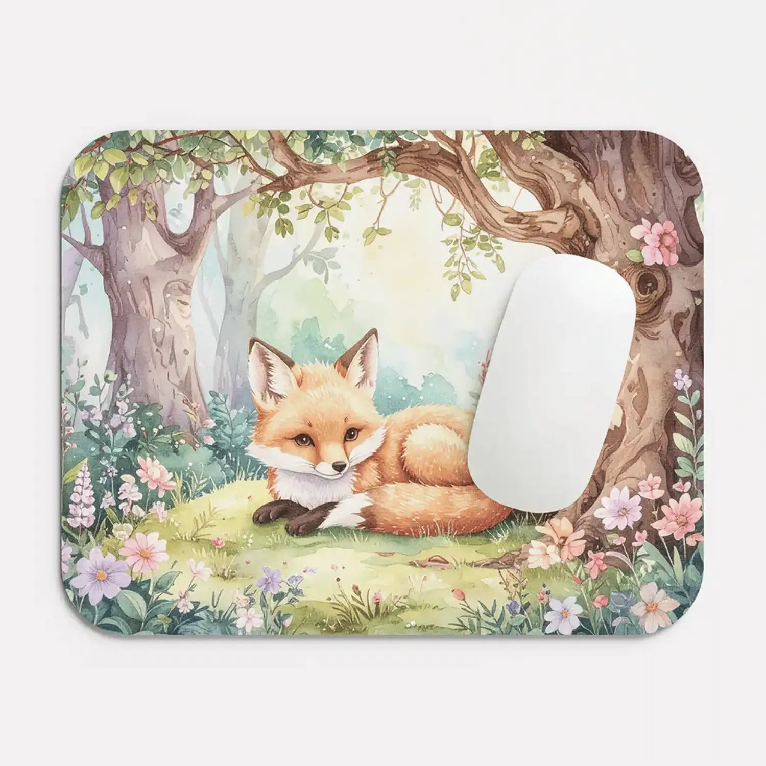 Ghibli Style Fox Mouse Pad