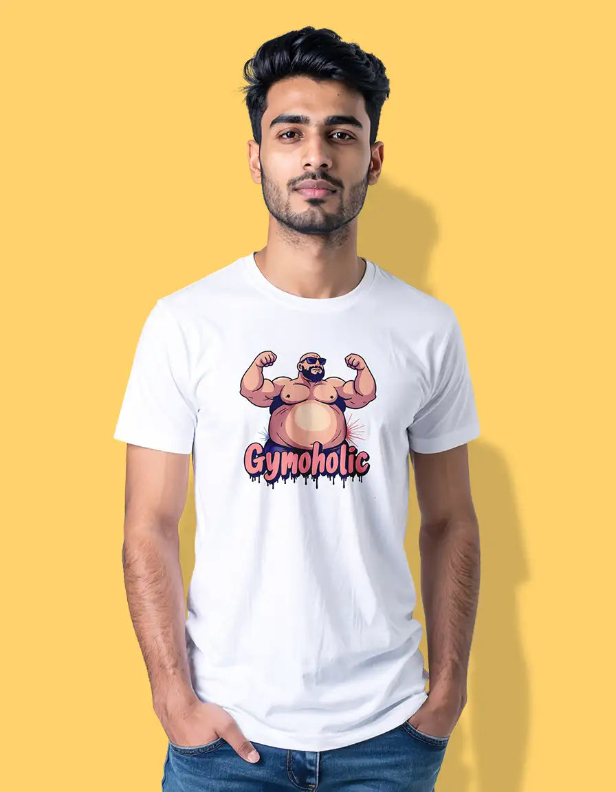 Men's "Gymoholic" Printed T-Shirt