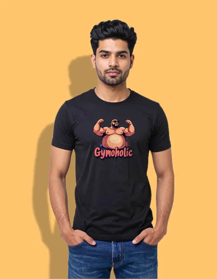 Men's "Gymoholic" Printed T-Shirt
