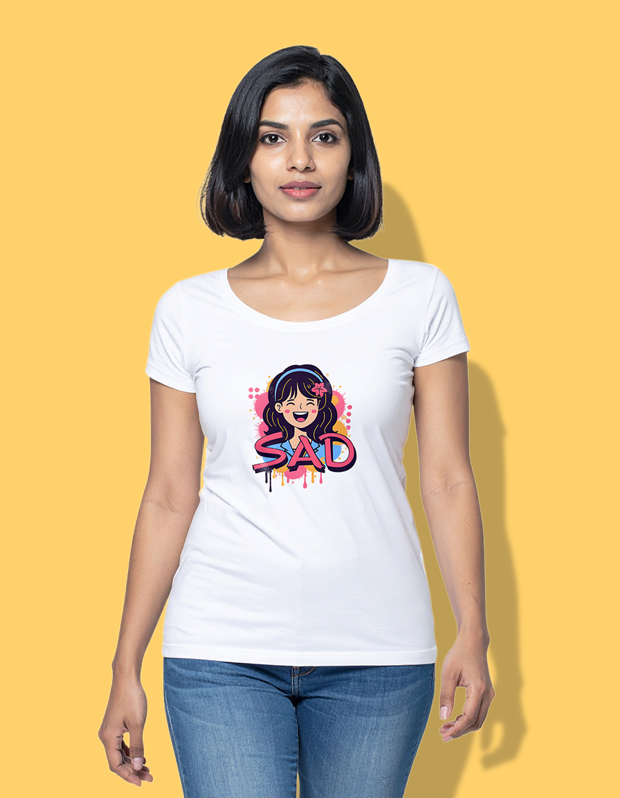 Women's "Sad" Graphic T-Shirt
